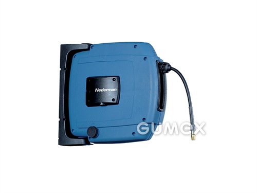 Schlauchaufroller Typ H30 mit Wasser- und Luftschlauch, DN8, Schlauchlänge 12m, Kupplung AG R 1/4", 